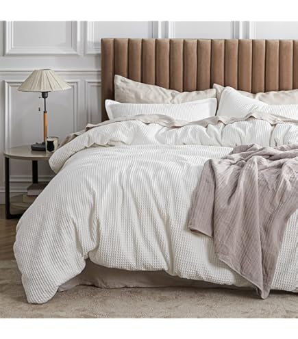 Amazon.com: Duvet Set - White Duvet Cover Queen Size With